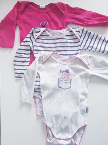 Absorba - Lot de 3 bodies à manches longues