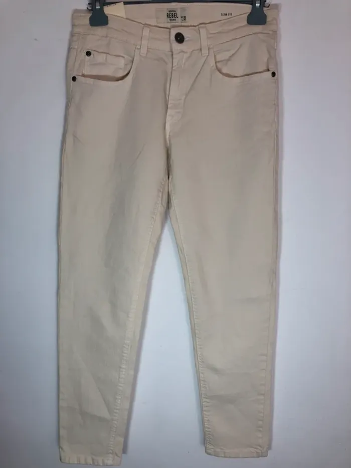 Jeans écru slim fit