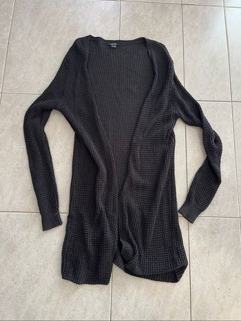 Gilet long effet tricoté