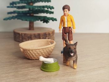 Schleich Figurine personnage jeune garçon et chiot berger allemand