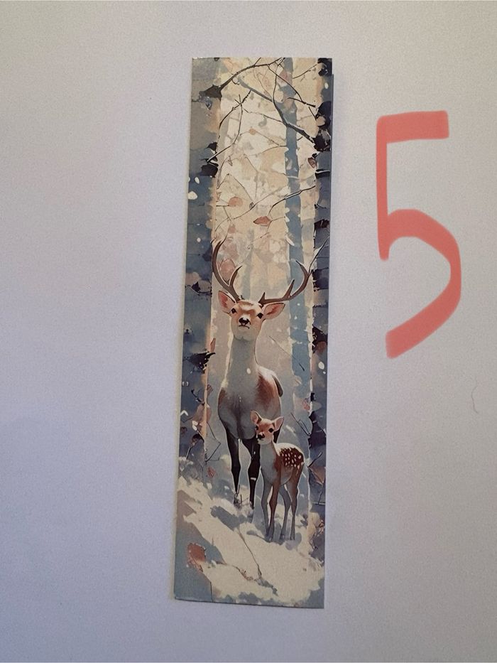 Magnifique marque page cerfs - photo numéro 5