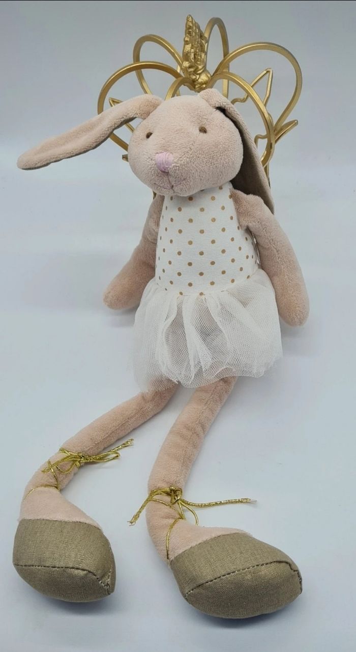 Peluche doudou lapin danseuse doré tutu Maison du monde - photo numéro 3