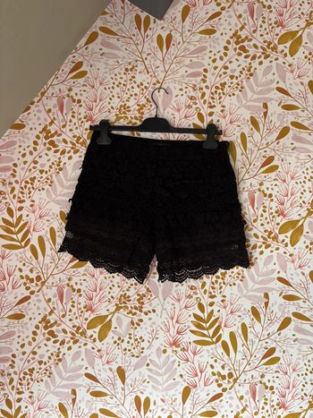 Short en dentelle noir Zara