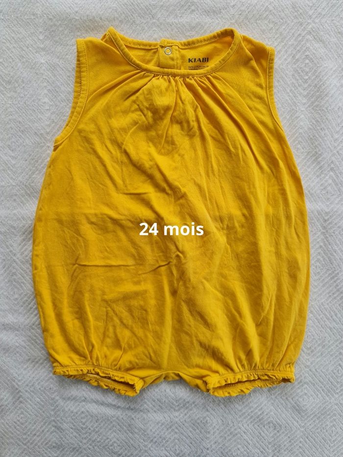 Barboteuse jaune Kiabi 24 mois