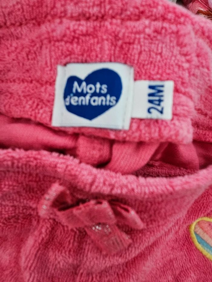 Short rose éponge – Mots d’Enfants – 24 mois – Neuf - photo numéro 3