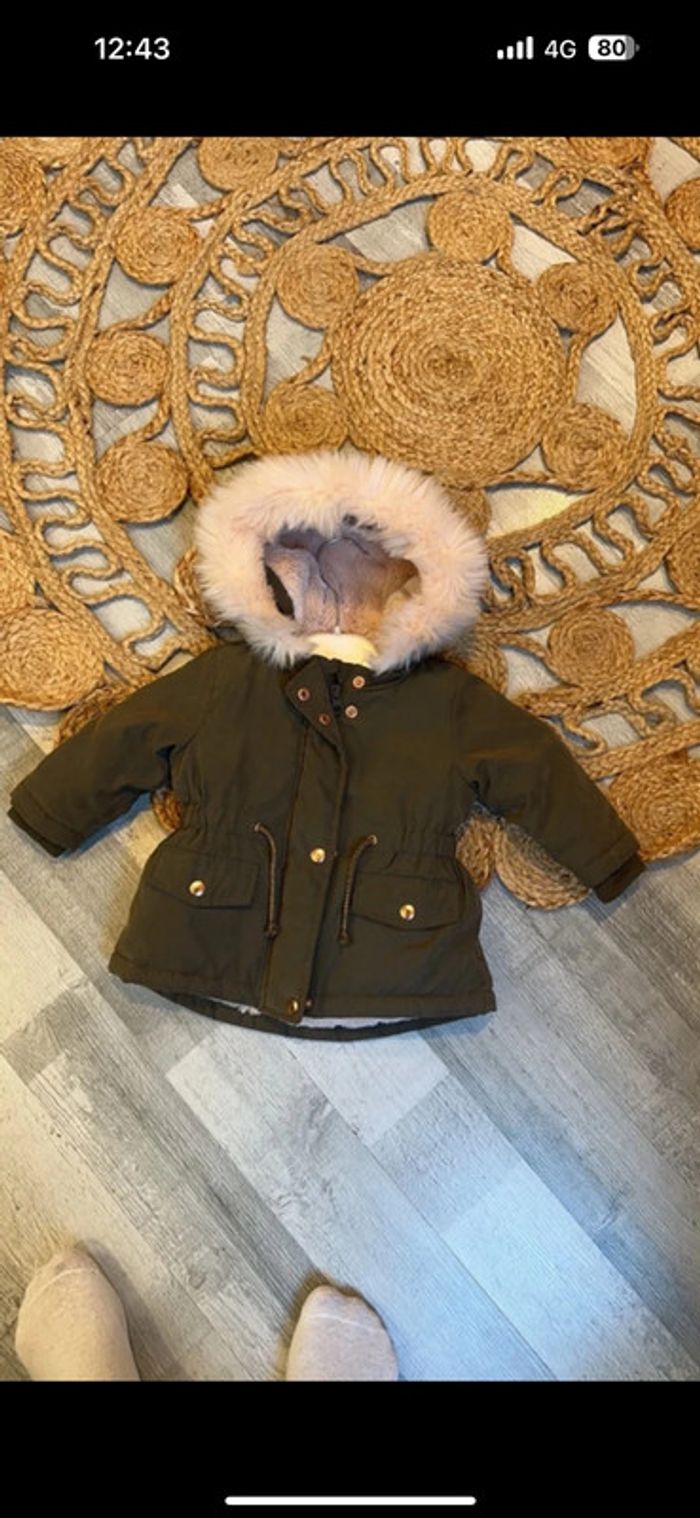 Manteau Bebe parka fourrure