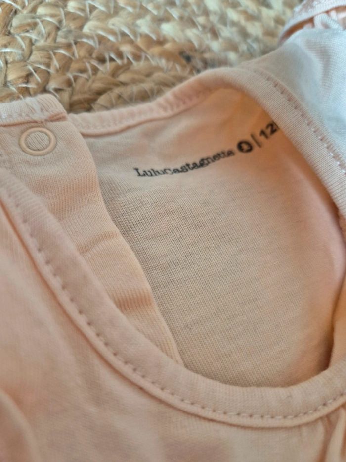 🧡 Magnifique ensemble short + t-shirt Lulu Castagnette 12 mois - photo numéro 5