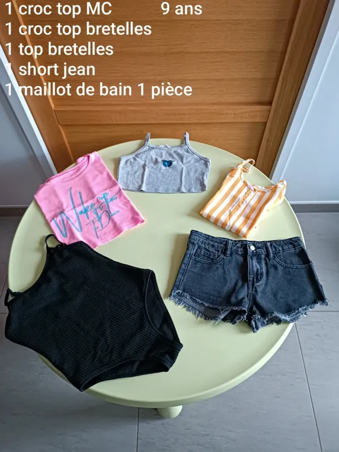 Lot vêtements divers fille 9 ans