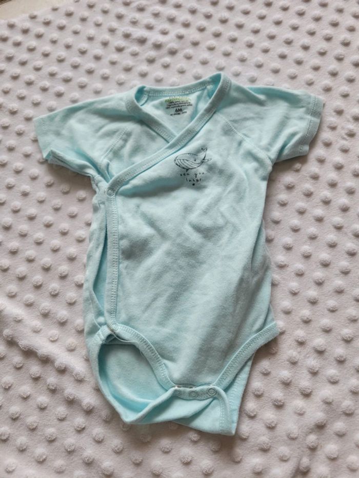 Lot de 4 bodies croisés manches courtes – Kiabi – 6 mois - photo numéro 2