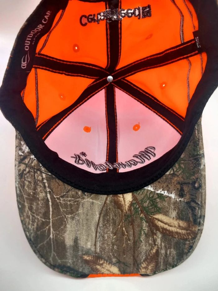 Casquette Vintage Outdoor Cap Orange Motif Camo - photo numéro 7