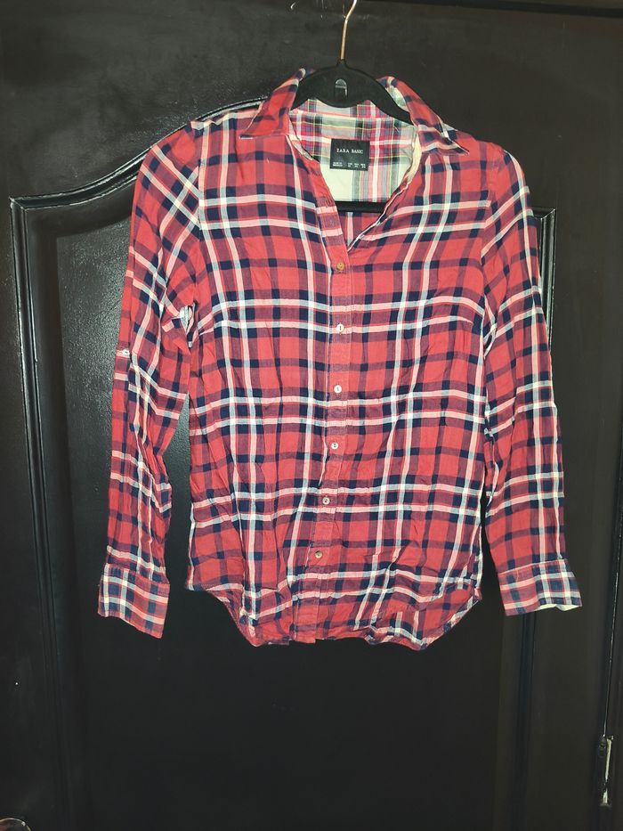 Chemise à carreaux Zara basics