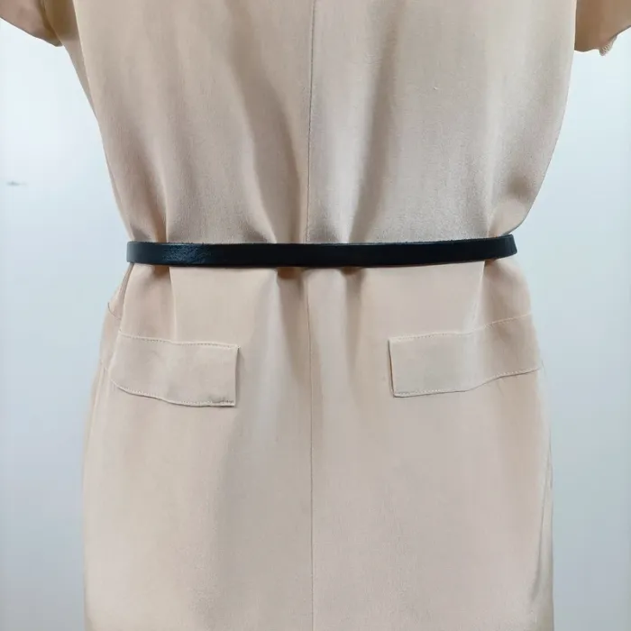 Robe en soie nude Joseph avec ceinture cuir – Taille 36 A783 - photo numéro 7