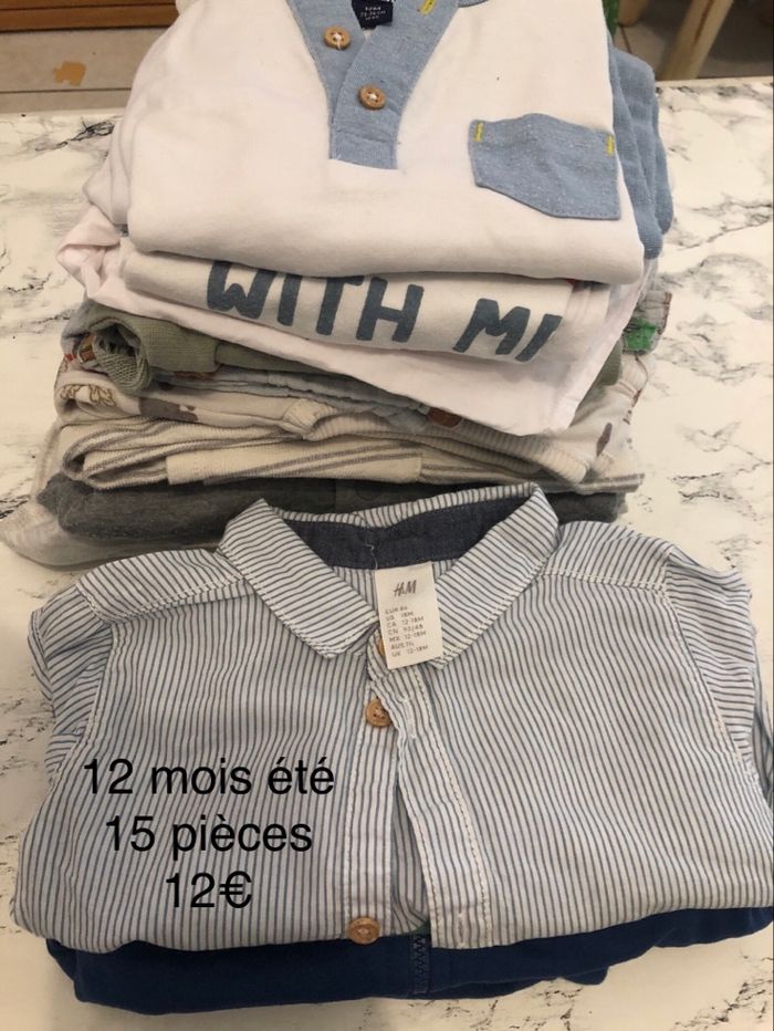 Lot vêtements bébé garçon été