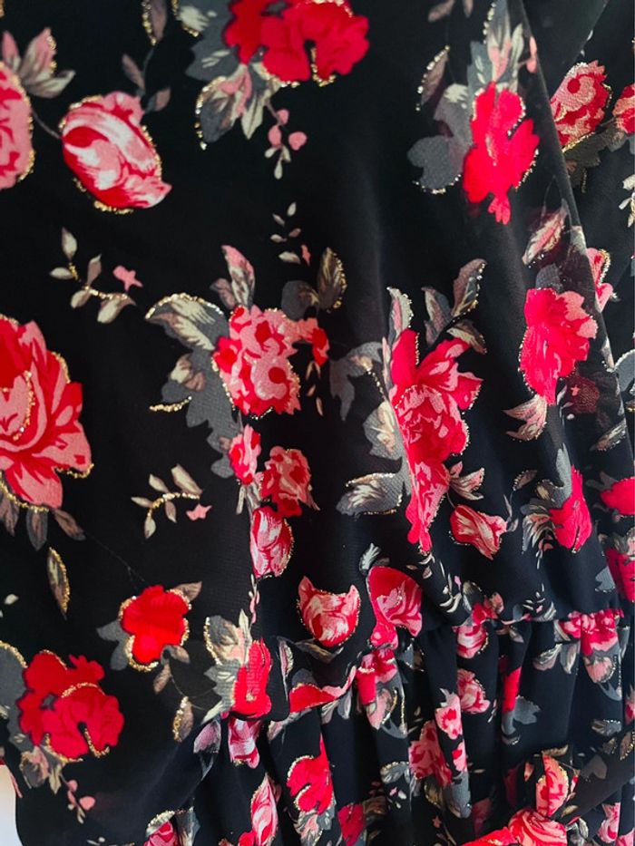 Robe à fleurs ceinturée neuve Made in France - photo numéro 3