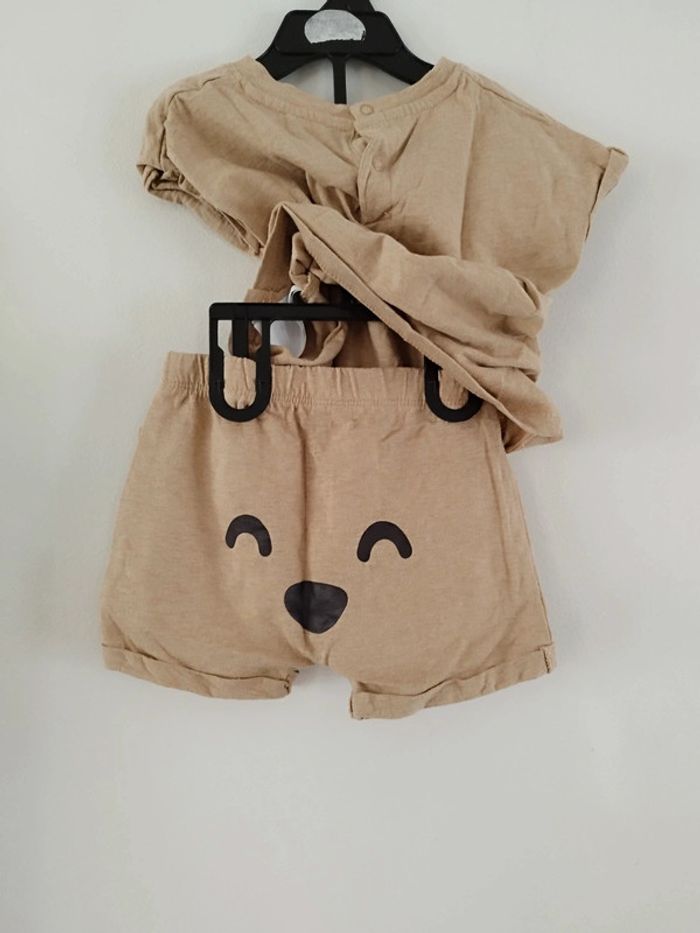 joli ensemble tee shirt short bébé garçon 12 mois - photo numéro 5