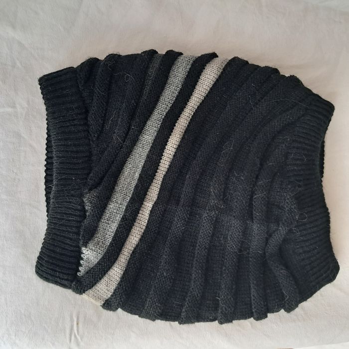 6 Snood tour de cou écharpe tube noir et gris Taille unique - photo numéro 3