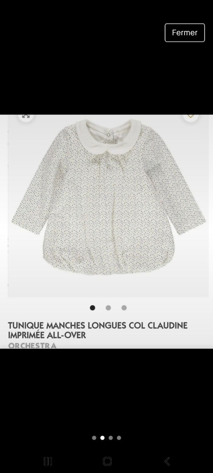Tunique taille 1mois orchestra 54cm - photo numéro 2