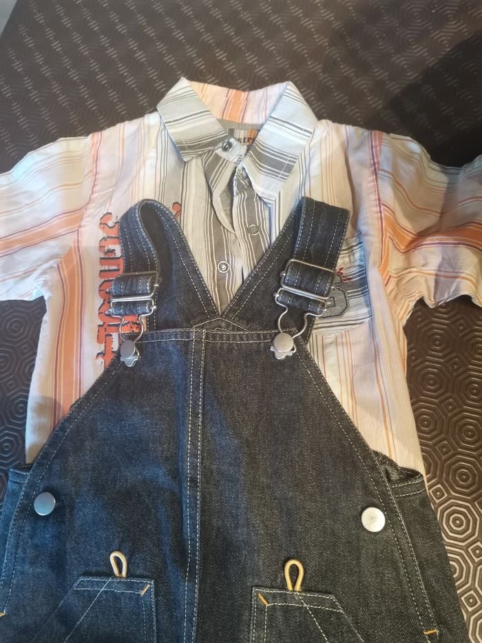 Salopette et chemise