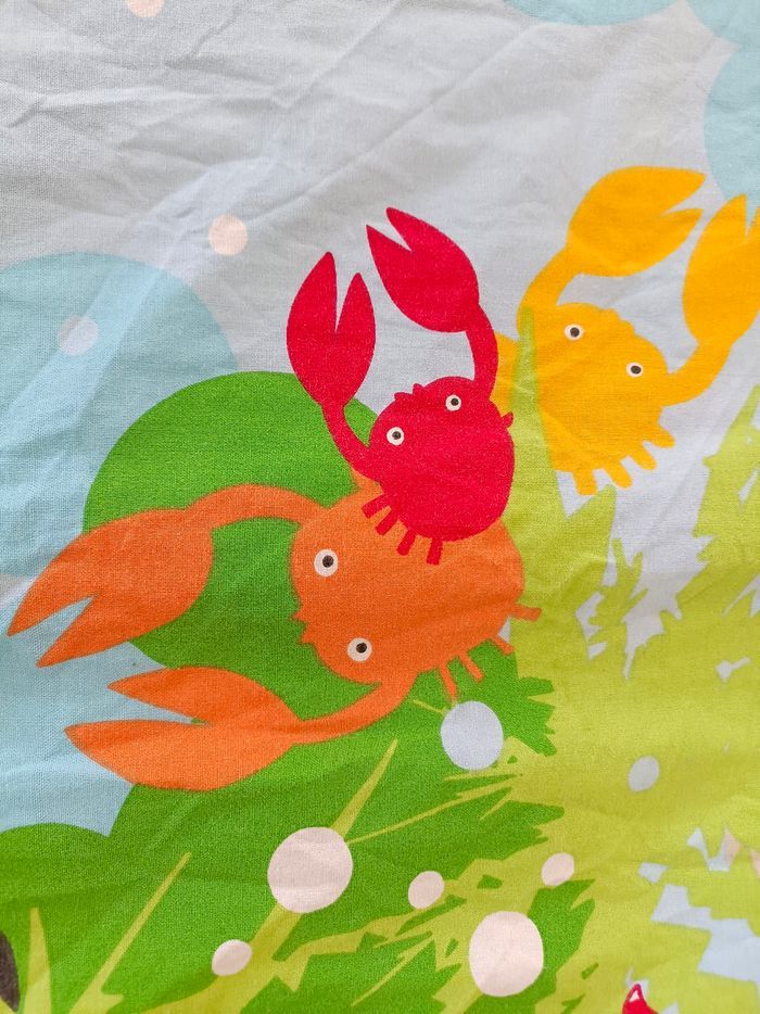 Housse de couette enfant poissons, étoiles de mer, crabes, oursins - photo numéro 7