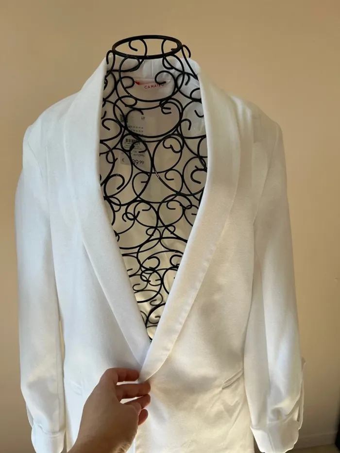 Blazer blanc neuf camaïeu - photo numéro 3