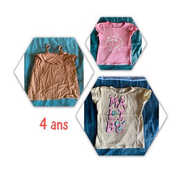 Lot de 3 t-shirt fille taille 4 ans 