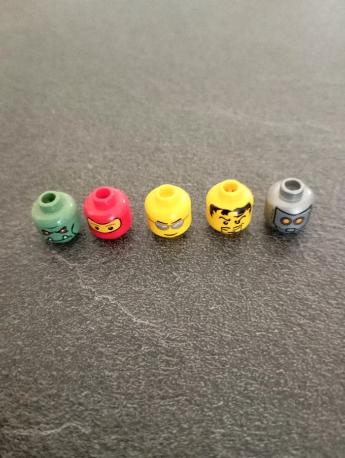 5 têtes figurines lego - photo numéro 2