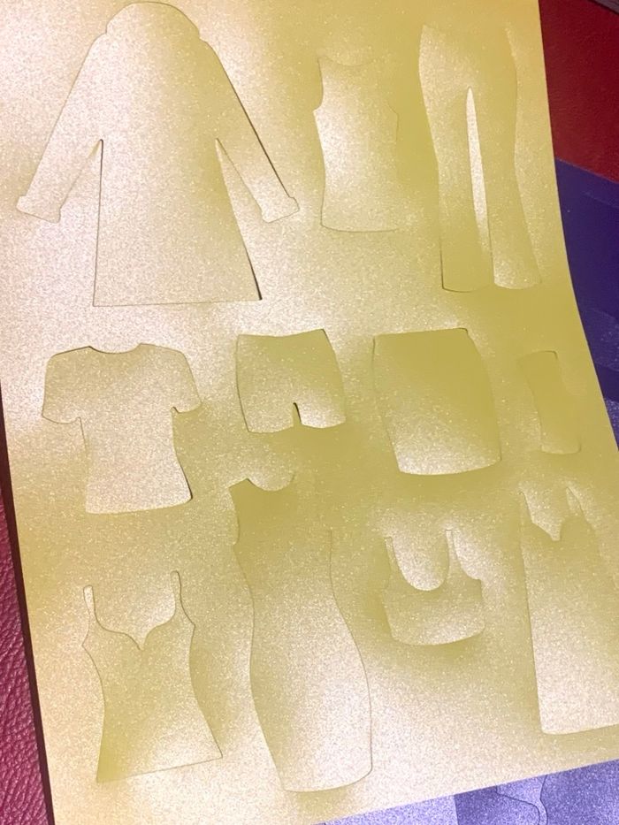 Set 2 feuilles de gabarits de vêtements en plastique - photo numéro 4