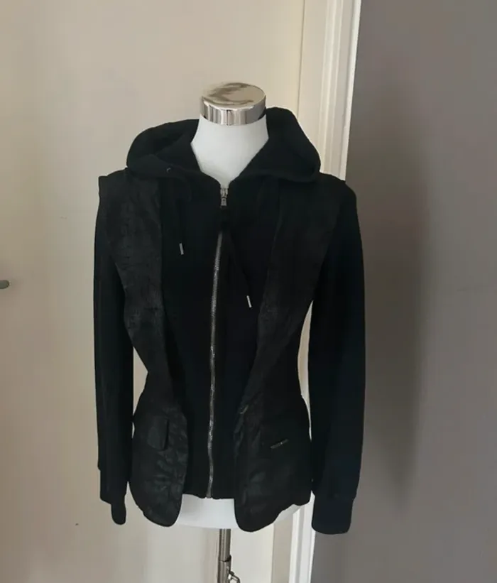 mariagrazia panizzi veste zippé noire, femme, taille 38 - photo numéro 2