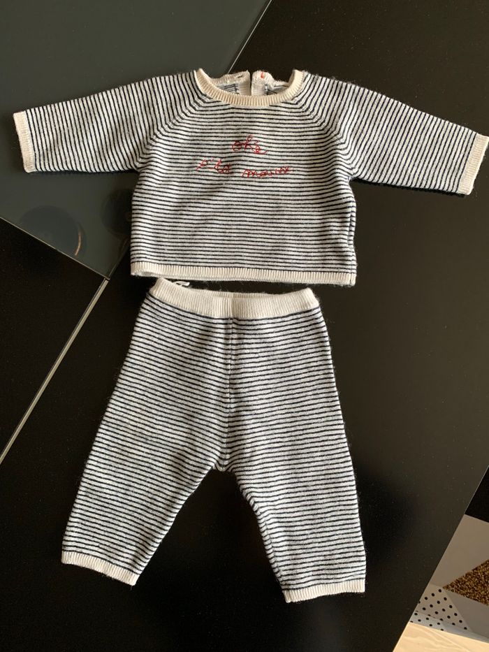 Ensemble marinière Bout’chou 3 mois