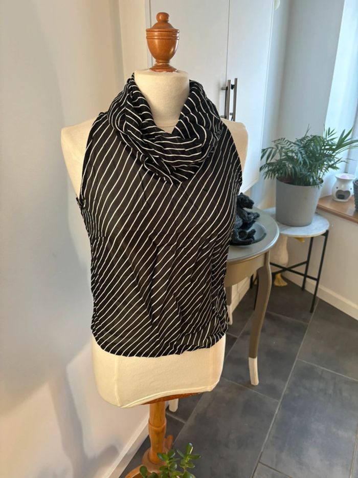 Blouse sans manche col boule Alain Manoukian T42 - photo numéro 2