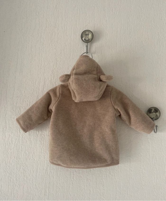 veste polaire beige chiné avec capuche 3 mois 62 cm  H&M - photo numéro 3