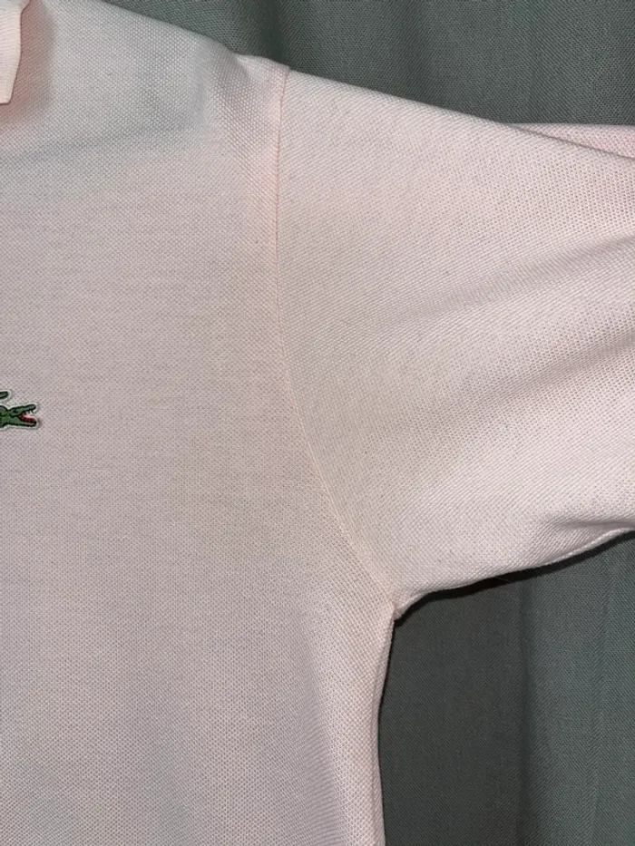 Polo Lacoste rose pastel homme taille 3 (taille M) parfait état - photo numéro 10