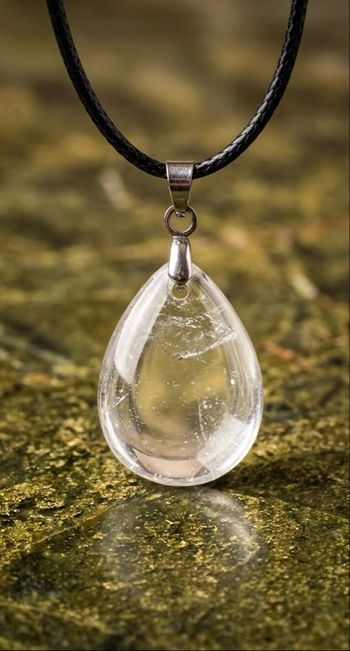 Collier avec pendentif Quartz Cristal de roche
