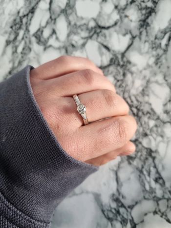 Bague argenté métal pierre