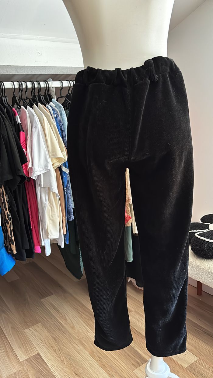 Pantalon noir velours Boutique Italienne TU - photo numéro 3