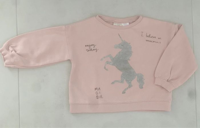 Sweat Zara 18/24 mois motif licorne