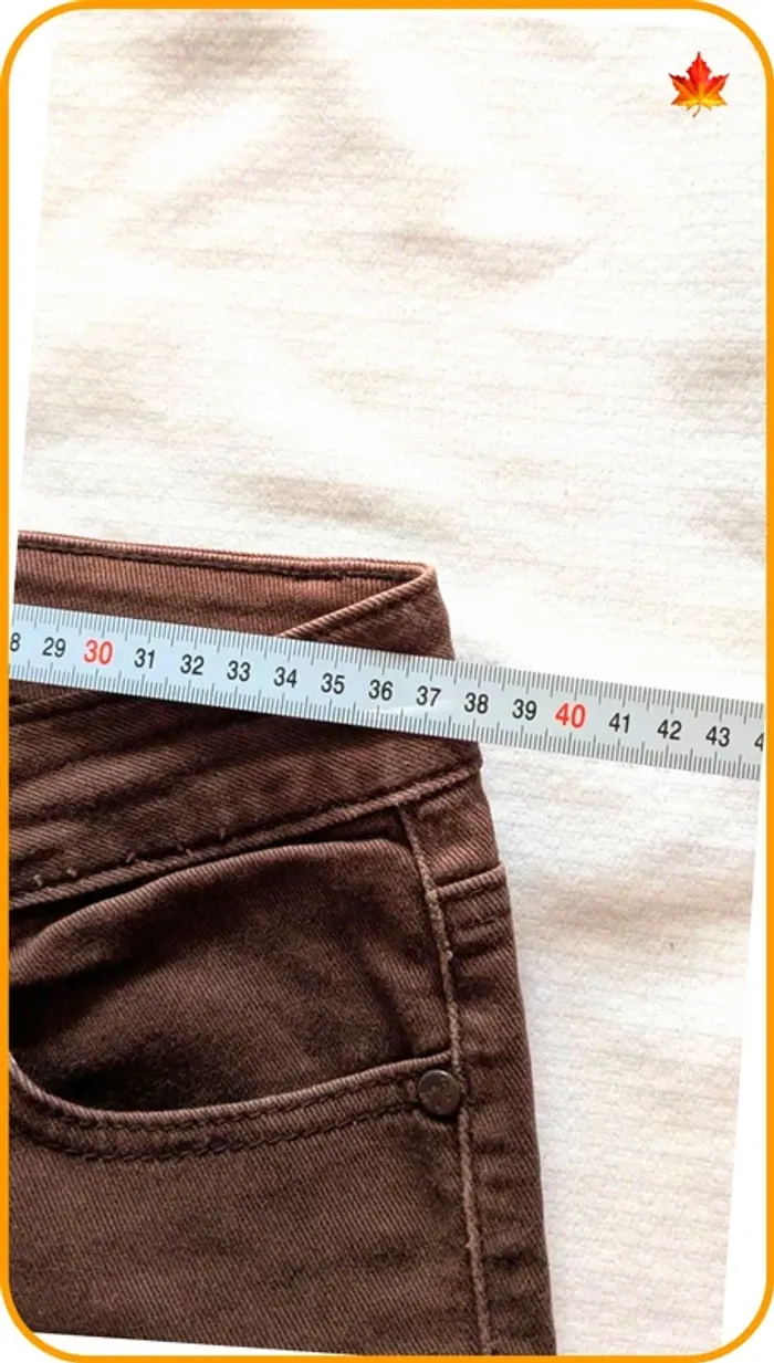 Jeans slim marron femme M - photo numéro 9