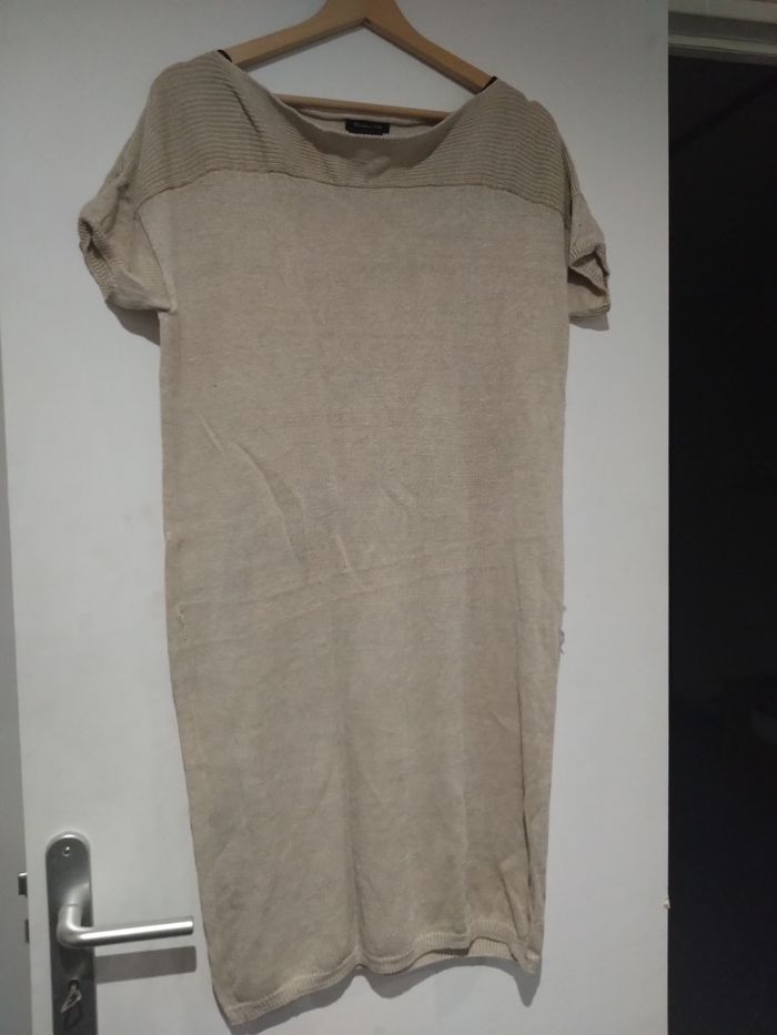 Robe en lin blanc cassé L - photo numéro 2