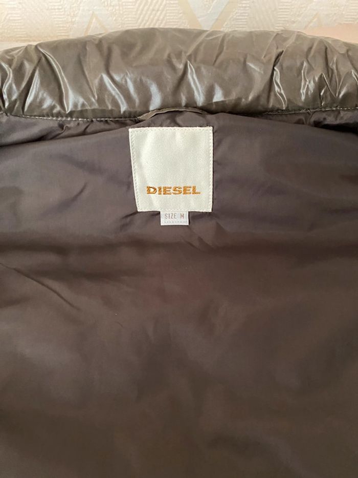 Superbe belle doudoune sans manche Diesel Vintage Y2K brun brillant taille M neuve sans étiquette - photo numéro 13