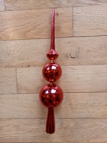 Boule rouge pour haut du sapin 🎄