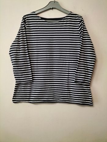 Tee-shirt à rayures manches 3/4