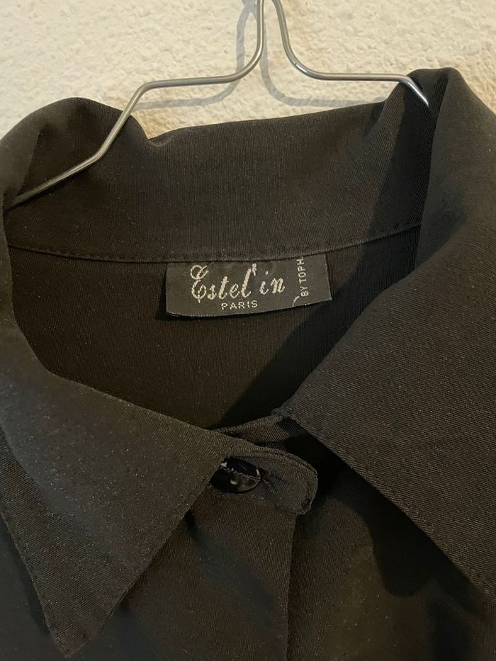 Chemise noire femme à manches longues – taille S / 36 - photo numéro 4