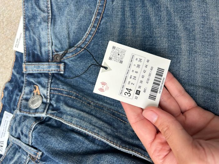💙 Jean large bleu foncé Zara – Taille 34 (XS) – Neuf avec étiquette - photo numéro 6