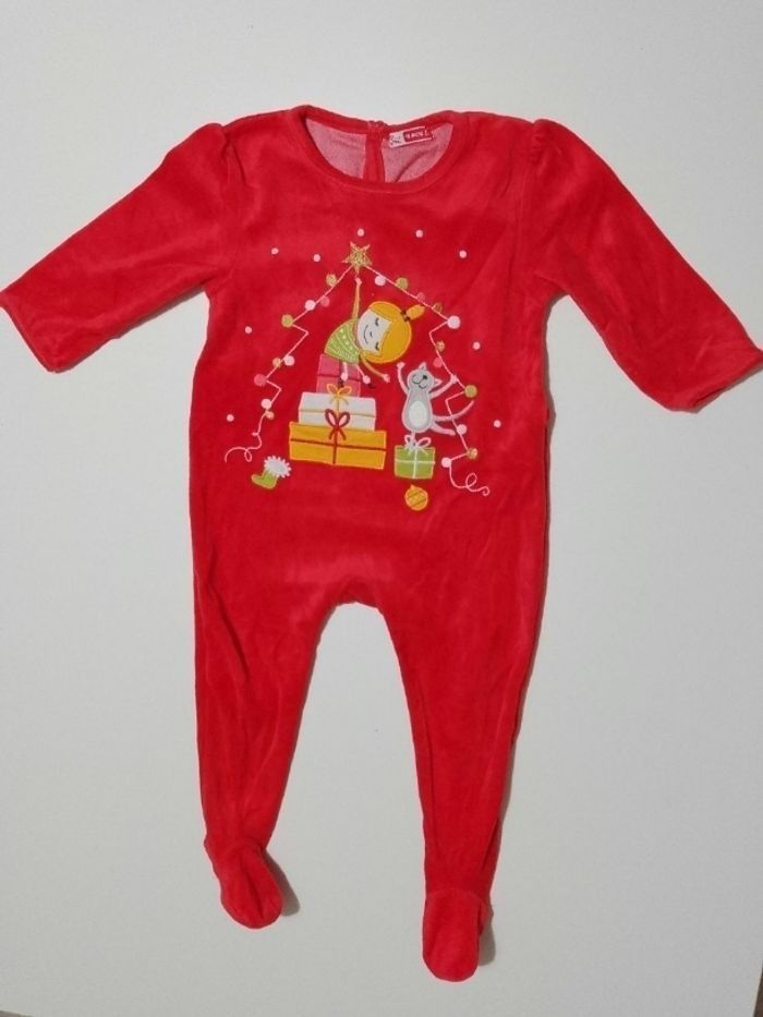Pyjama en velours une pièce fille 18 mois DPAM