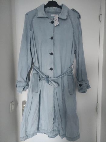 Longue veste jean délavé camaïeu taille L
