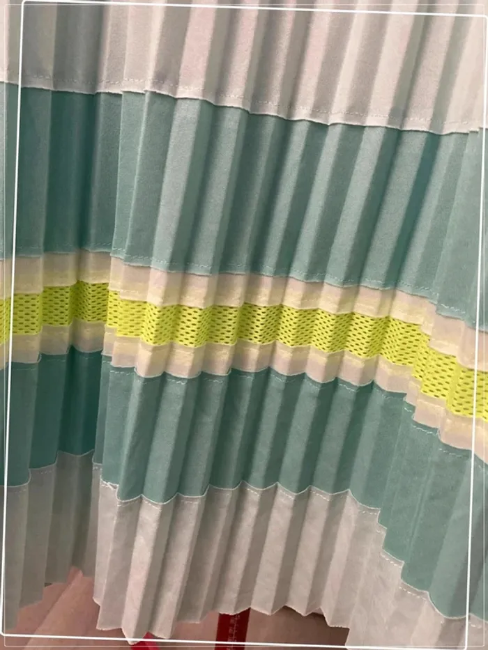 Robe bretelles plissée bleu et détail jaune fluo Kaporal - photo numéro 3