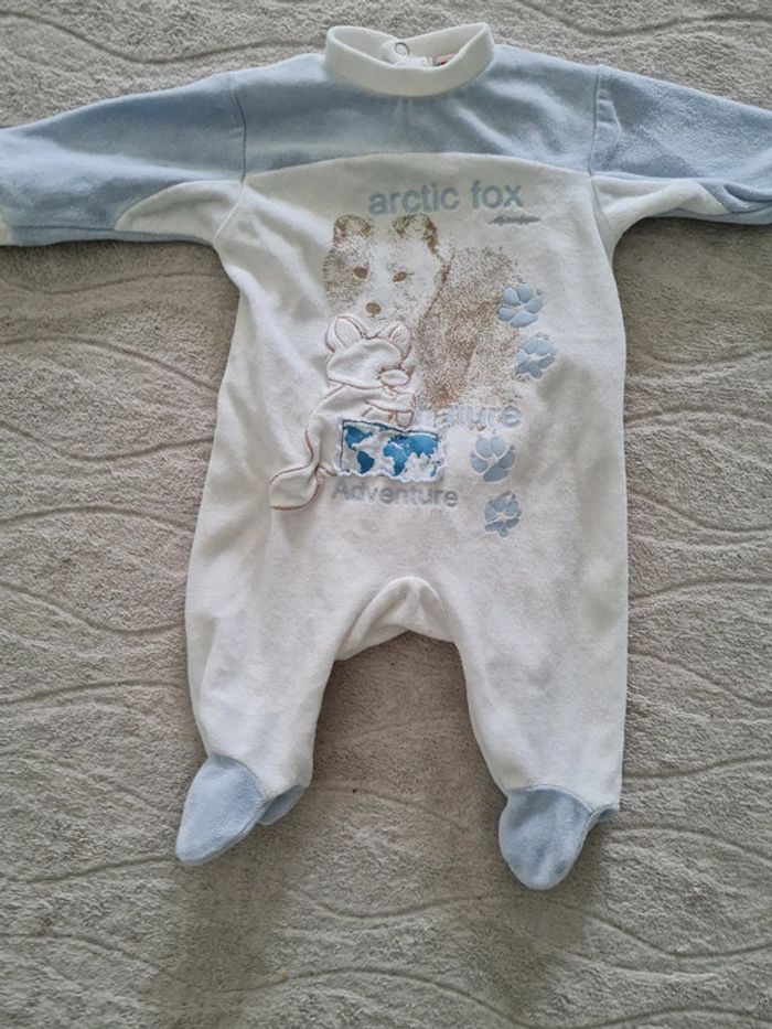 Pyjama loup blanc 0 mois très bon etat - photo numéro 2