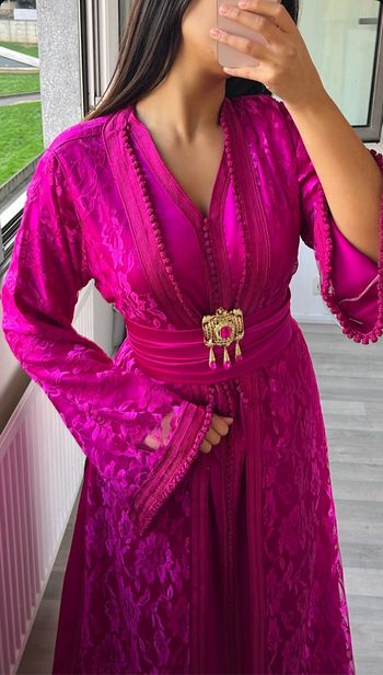 Tekchita dentelle rose fuchsia