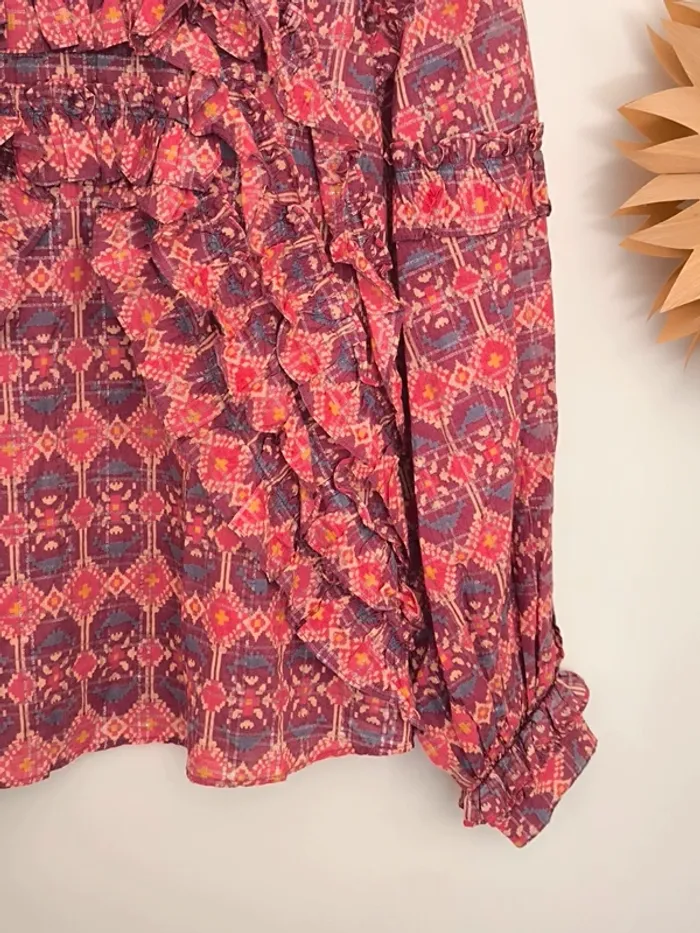 Blouse Sezane a volants imprimé 34 - photo numéro 6
