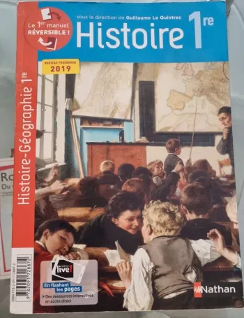 Manuel histoire géographie 1 ère livre double matiere